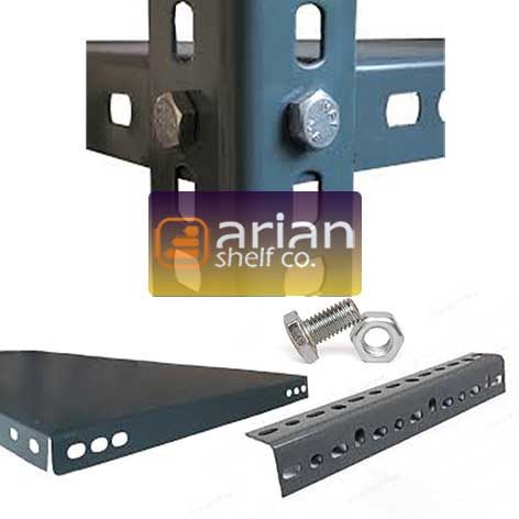 قفسه پیچ و مهره ای طوسی 30 در 95 ارتفاع 1/5 متری